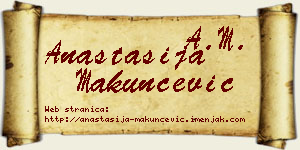 Anastasija Makunčević vizit kartica